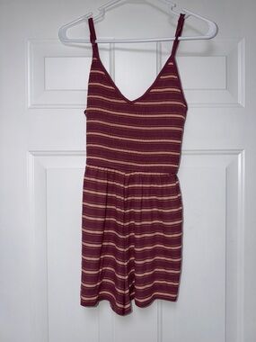 wild fable Striped Ribbed Romper with V-Neck